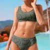 Brand new 👏 Nanu | Gray-Green Stars Scoop Neck 👙 Bikini Top & Bottoms - 👩 Women & Plus 😍