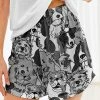 Cheap 🤩 Nanu | Dark Gray & White 🐶 Dogs Hacci Drawstring Shorts - Plus 🥰