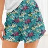 Outlet 👏 Nanu | Blue Floral Hacci Drawstring Shorts - Plus 😀