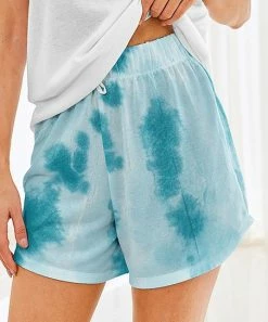Top 10 🌟 Nanu | Blue & Light Blue Tie-Dye Hacci Drawstring Shorts - Plus 🥰