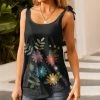 Deals 🛒 Nanu | Black Floral Bow-Strap Tank - 👩 Women & Plus ✔️
