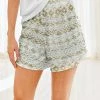 Hot Sale 🛒 Nanu | Tan Geometric DHacci Drawstring Shorts - 👩 Women ⭐