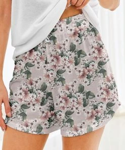 New 🧨 Nanu | Pink Floral Hacci Drawstring Shorts - 👩 Women 🥰