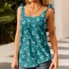 Promo 🥰 Nanu | Green & White Anchor Bow-Strap Tank - 👩 Women 🔔
