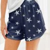 Cheapest ⭐ Nanu | Dark Blue & White Stars Hacci Drawstring Shorts - 👩 Women & Plus ❤️