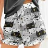 Hot Sale 🧨 Nanu | Black & Gray Cats Hacci Drawstring Shorts - 👩 Women ⌛