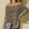 Outlet 🔥 Nanu | Brown & Black Leopard Hacci Boatneck Dolman Pullover - 👩 Women & Plus 🛒