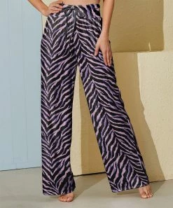 Budget 😍 Nanu | Purple Zebra Palazzo Pants - Plus 🎁