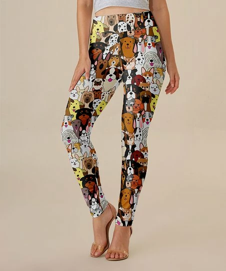 Budget โจ Nanu | Brown ๐ถ Dogs Leggings - Plus ๐