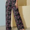 Coupon ❤️ Nanu | Black Floral Palazzo Pants - Plus 🛒
