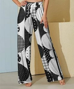 Buy 💯 Nanu | Black & White Dots Palazzo Pants - Plus 🛒
