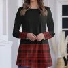 Best reviews of 🤩 Nanu | Black & Red Plaid Color Block Long-Sleeve Tunic - 👩 Women ⌛