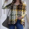Buy 🌟 Nanu | White & Yellow Plaid V-Neck Long-Sleeve Tunic - 👩 Women 🤩
