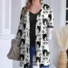 Discount 🎉 Nanu | White & Black Cats Hacci Oversize Drape Cardigan - 👩 Women & Plus 😀