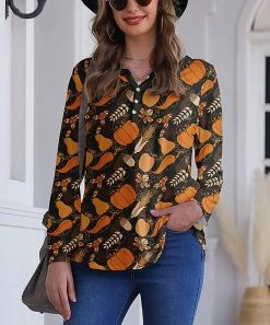 Best Sale ๐ Nanu | Black & Orange Pumpkin Long-Sleeve Tunic - ๐ฉ Women ๐
