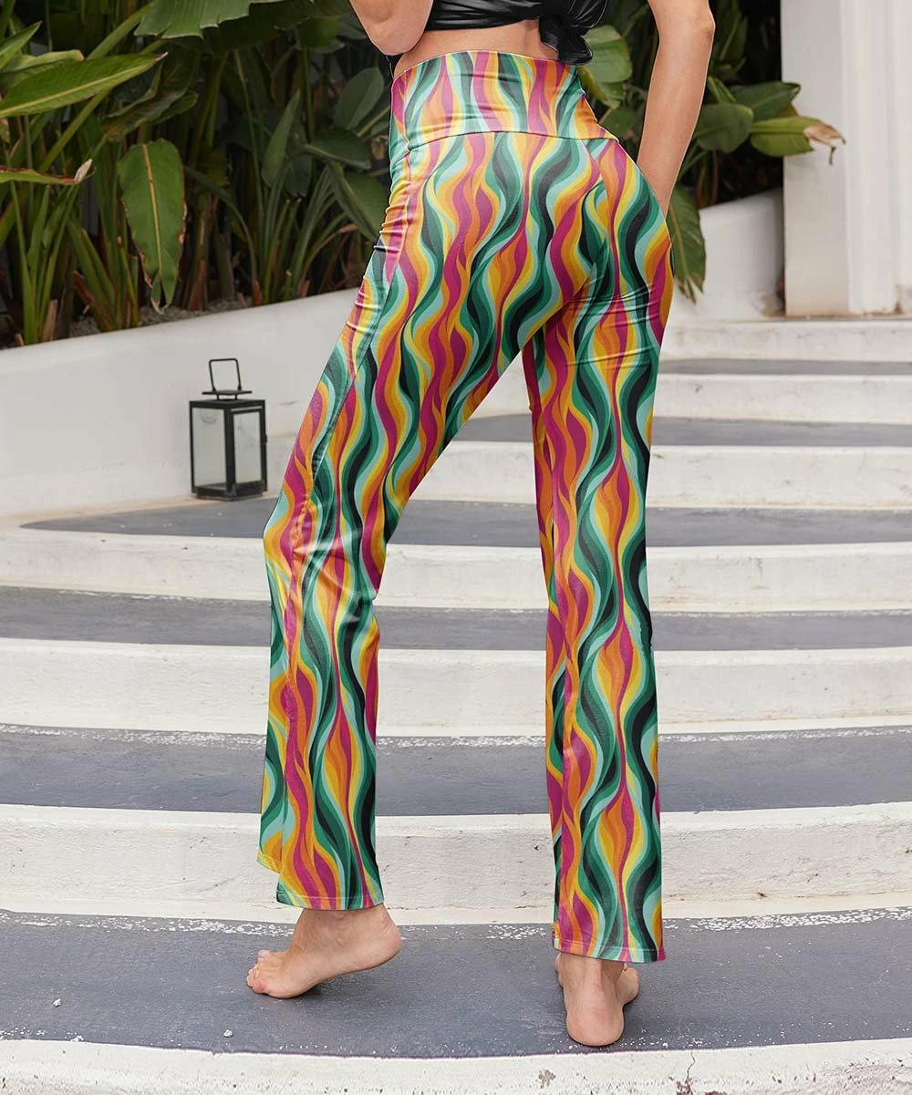 Best reviews of ๐ฅฐ Nanu | Green & Red Abstract Crop Palazzo Pants - Plus ๐ - Image 2